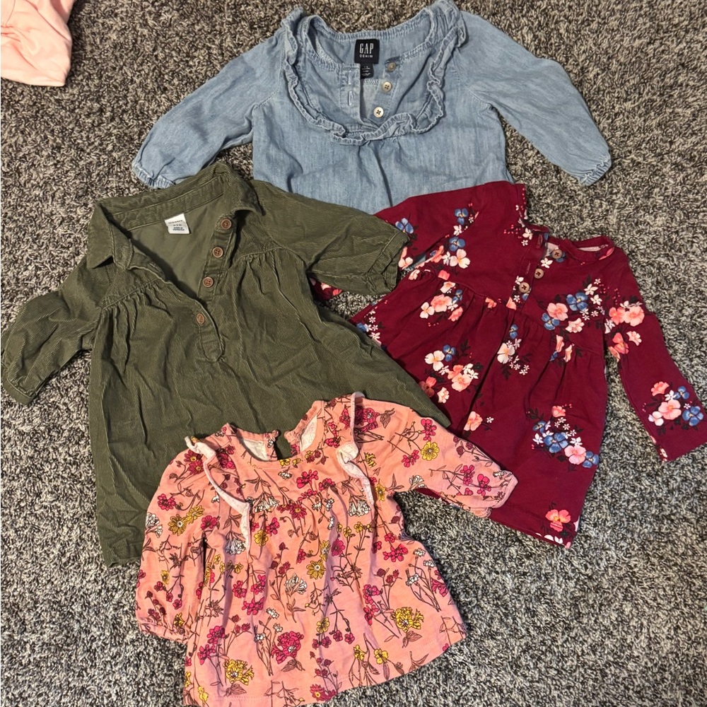 Long-Sleeve Top and Dress Bundle 3months